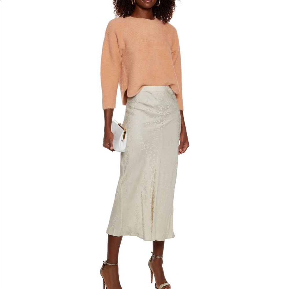 NWOT Michelle Mason Cropped Brushed Rib Knit Sweater